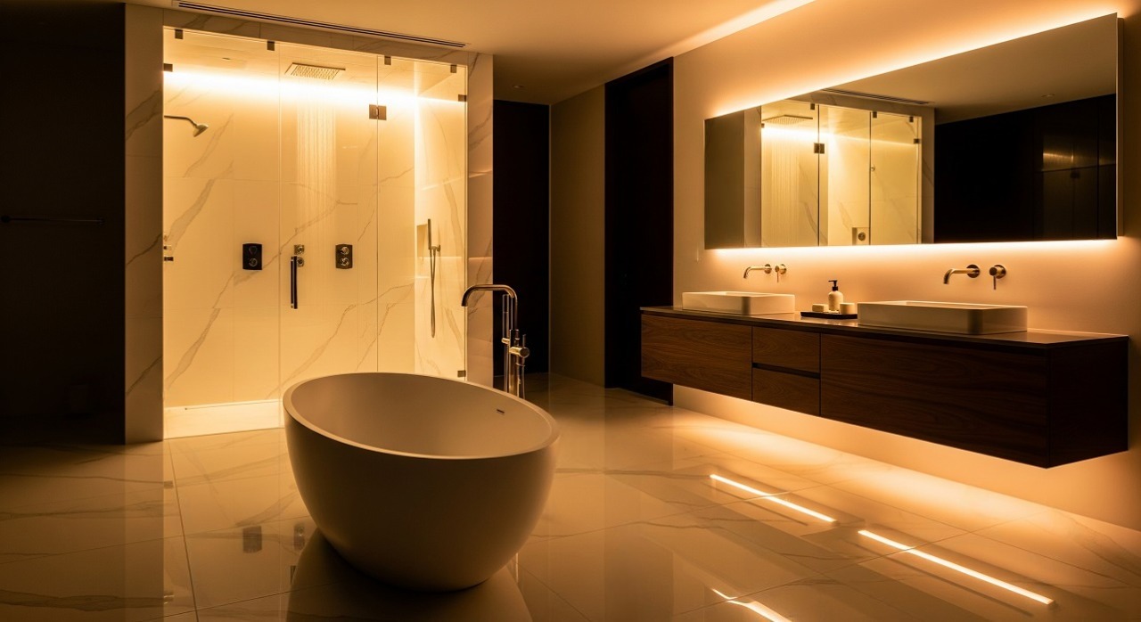 Luxury Bathroom Remodeling - Modern design with a freestanding tub